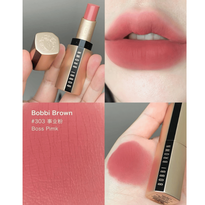 Bobbi Brown Luxe Matte che phủ được các rãnh môi, vân môi bền màu lên đến 12 giờ 